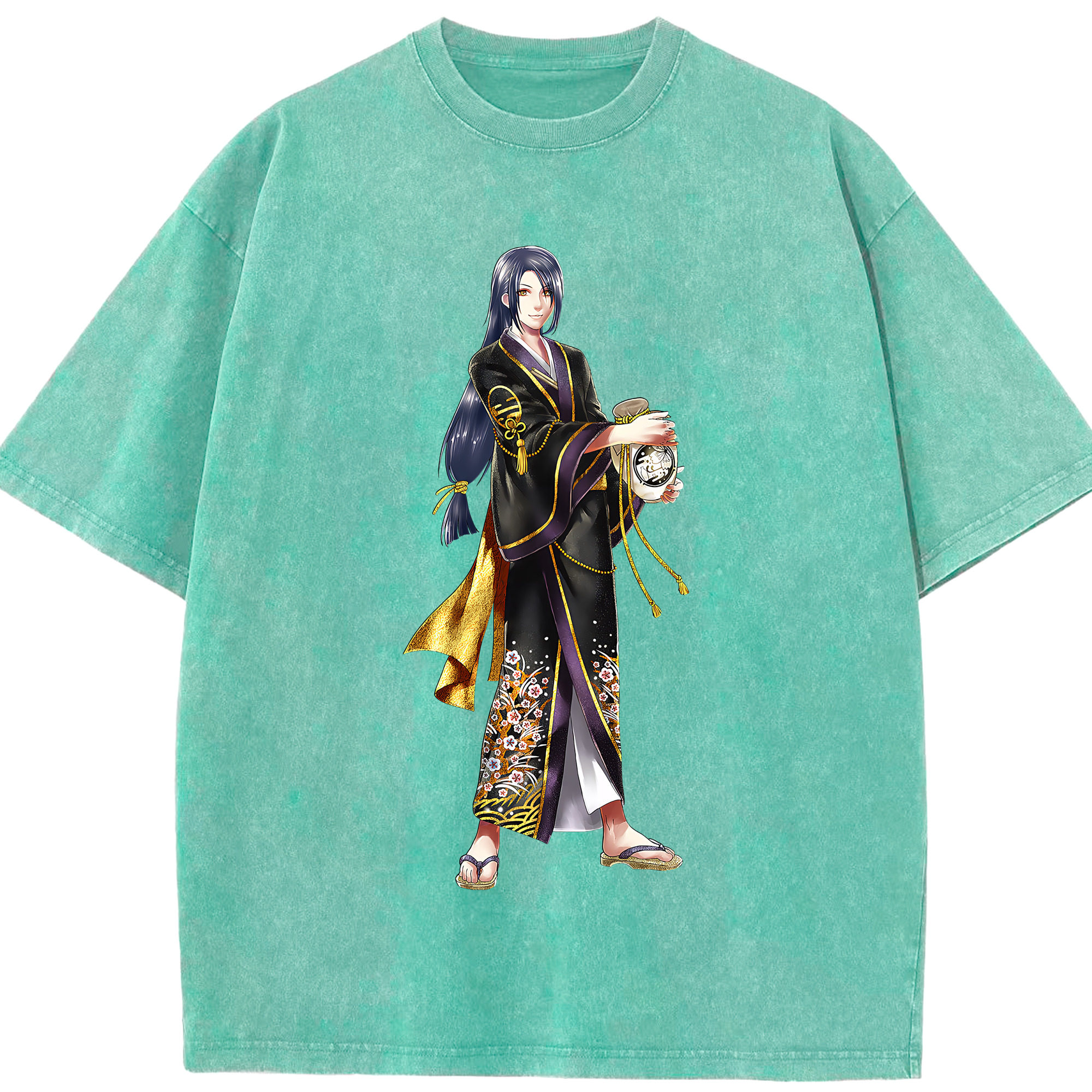 （画像用） 刀剣乱舞 Touken Ranbu 綿100% ヴィンテージ風 半袖Tシャツ（フロントプリント）